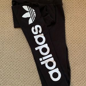 Adidas ladies black leggings full length
